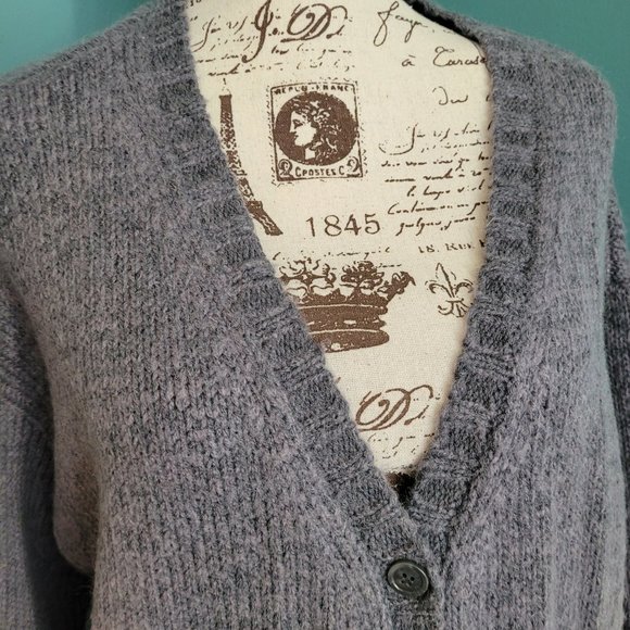 Weekend Stories XS Wool Blend Charcoal Gray Aksel Cardigan Sweater - Picture 5 of 9